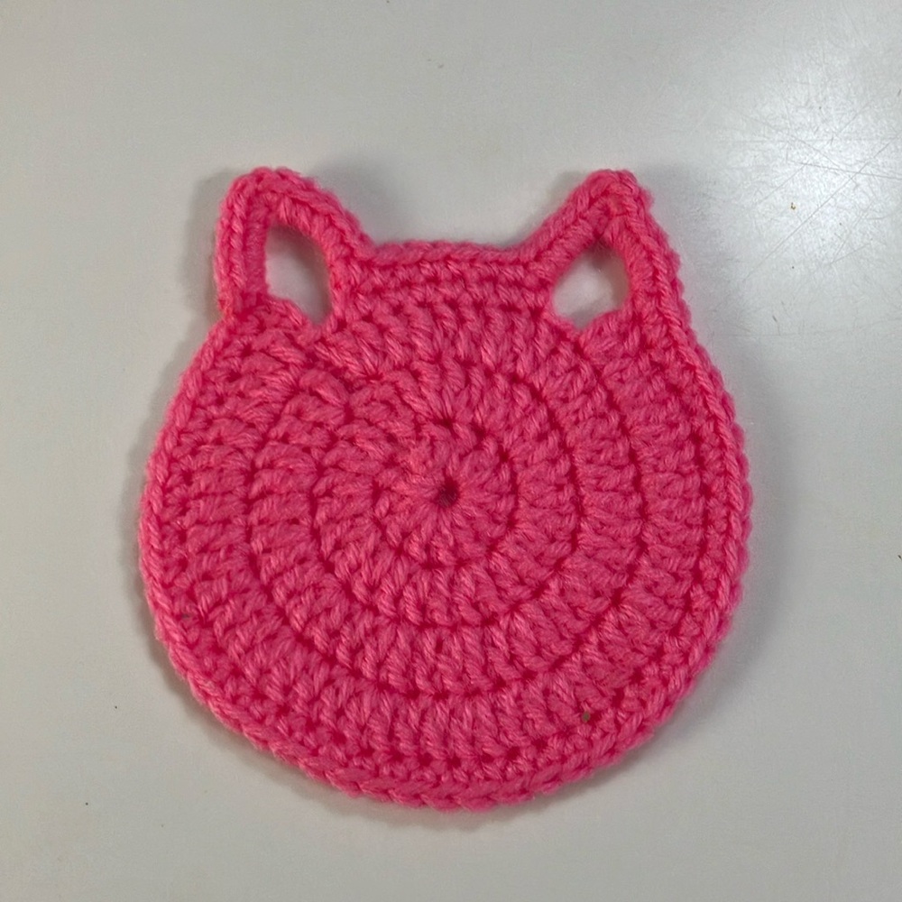 NWOT Colorful Crochet Cat Coasters Set - Picture 6 of 6